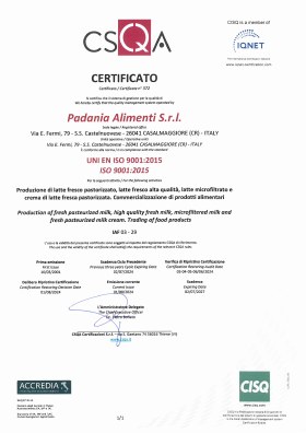 Certificazione ISO 9001:2015 CSQA